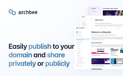 Archbee: Create Step by Step Guides or Import Markdown  from Chrome web store to be run with OffiDocs Chromium online