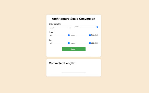 Architecture Scale Converter  from Chrome web store to be run with OffiDocs Chromium online