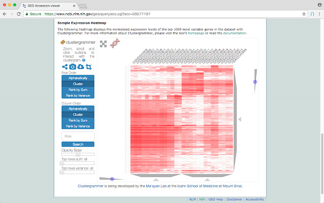 ARCHS4  from Chrome web store to be run with OffiDocs Chromium online