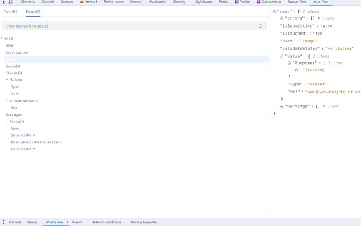 Arco Form DevTools  from Chrome web store to be run with OffiDocs Chromium online