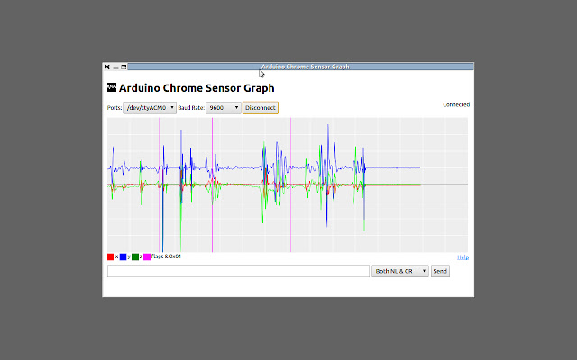 OffiDocs Chromium 온라인과 함께 실행되는 Chrome 웹 스토어의 Arduino Chrome 센서 그래프