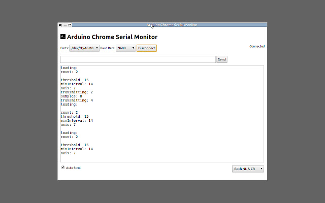 Arduino Chrome Serial Monitor  from Chrome web store to be run with OffiDocs Chromium online
