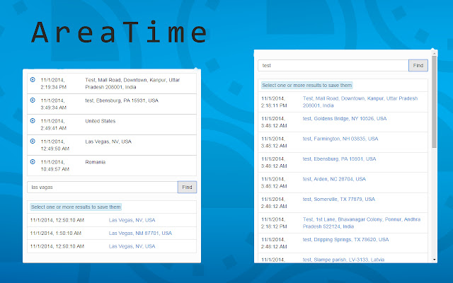 AreaTime  from Chrome web store to be run with OffiDocs Chromium online