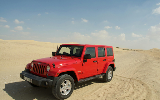 A Red Jeep in a Desert  from Chrome web store to be run with OffiDocs Chromium online