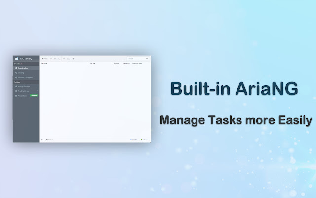Aria2 for Chrome  from Chrome web store to be run with OffiDocs Chromium online