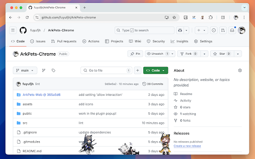 ArkPets Chrome  from Chrome web store to be run with OffiDocs Chromium online