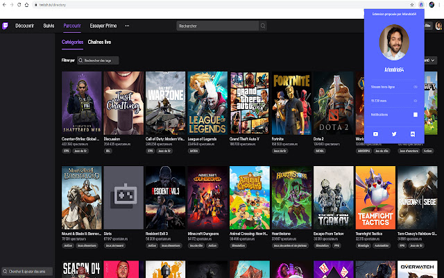 Arlandria Live Extension  from Chrome web store to be run with OffiDocs Chromium online
