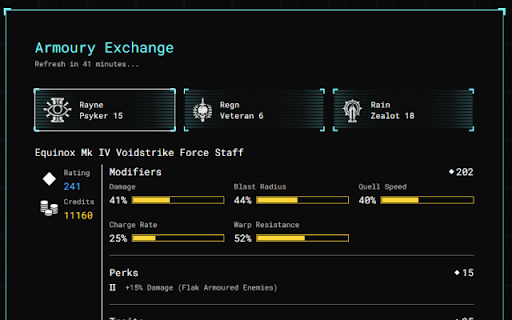 Armoury Exchange  from Chrome web store to be run with OffiDocs Chromium online