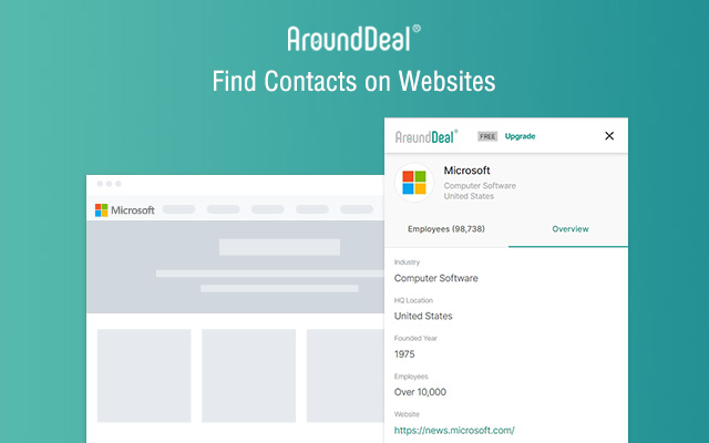 AroundDeal: B2B Contact  Company Info  from Chrome web store to be run with OffiDocs Chromium online