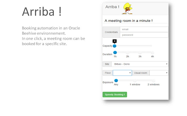 Arriba !  from Chrome web store to be run with OffiDocs Chromium online