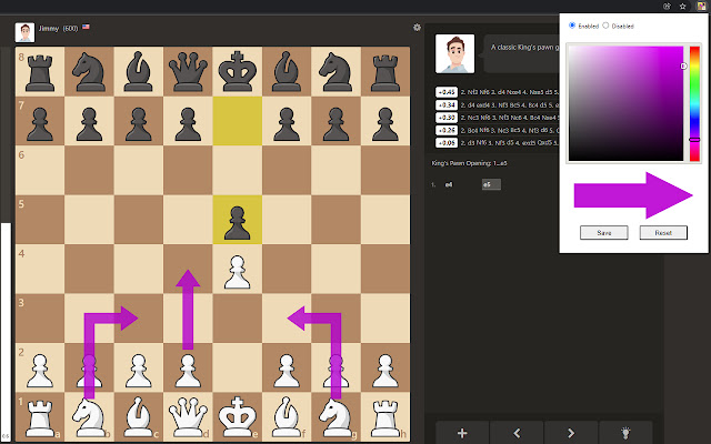 Arrow Painter for Chess.com  from Chrome web store to be run with OffiDocs Chromium online