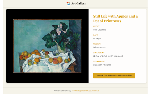 Art Gallery  from Chrome web store to be run with OffiDocs Chromium online