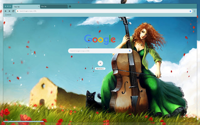 Art girl musician  from Chrome web store to be run with OffiDocs Chromium online