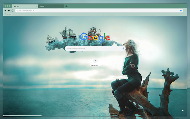 Art girl smoke ships  from Chrome web store to be run with OffiDocs Chromium online