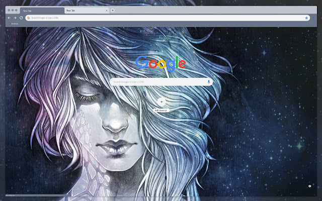 Art girl with closed eyes  from Chrome web store to be run with OffiDocs Chromium online