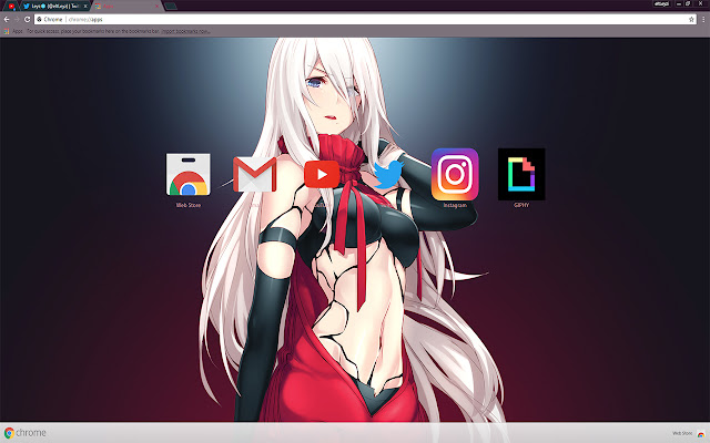 ART NieR: Automata | YoRHa A2 in red Overalls  from Chrome web store to be run with OffiDocs Chromium online