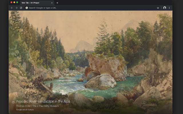 Art Project New Tab  from Chrome web store to be run with OffiDocs Chromium online