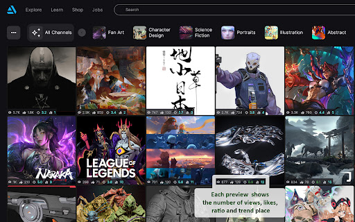 Artstation Plus  from Chrome web store to be run with OffiDocs Chromium online
