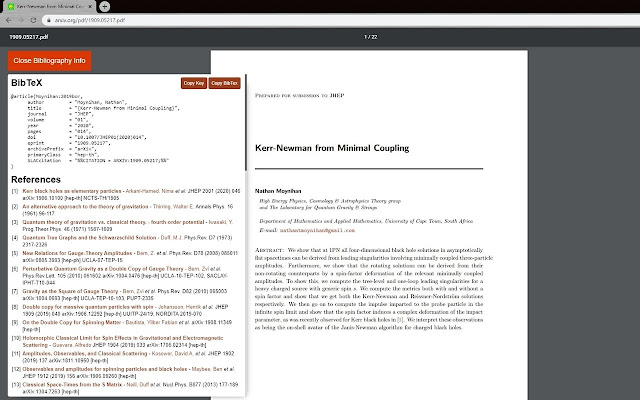 arXiv HEP Assistant  from Chrome web store to be run with OffiDocs Chromium online
