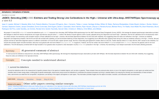 arxiv shorts  from Chrome web store to be run with OffiDocs Chromium online
