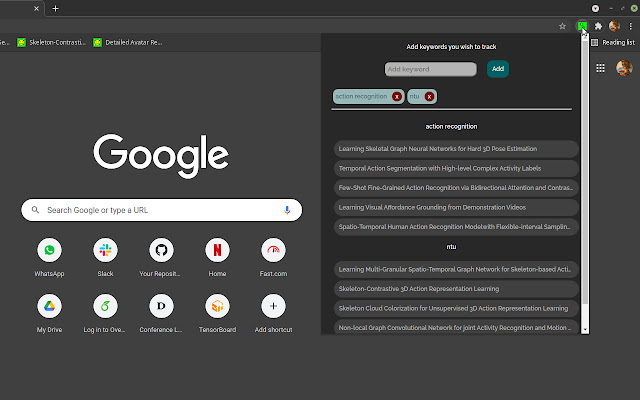 Arxiv Watcher  from Chrome web store to be run with OffiDocs Chromium online