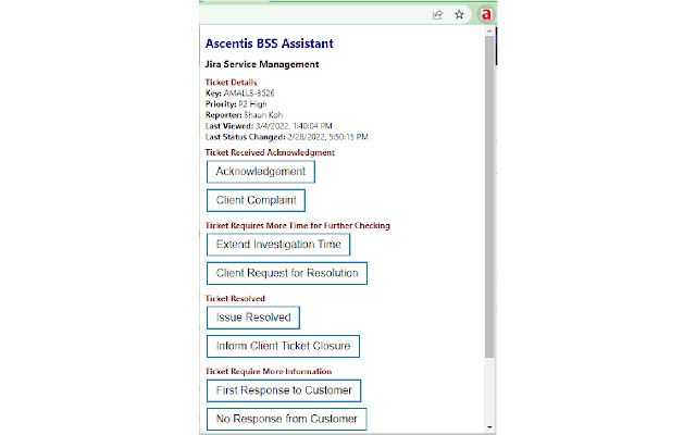 Ascentis BSS Extension  from Chrome web store to be run with OffiDocs Chromium online