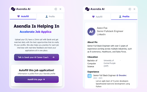 Asendia Autofill Extension  from Chrome web store to be run with OffiDocs Chromium online