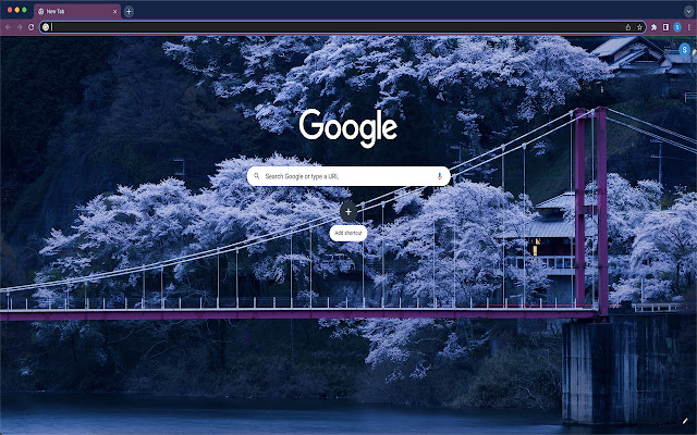 Asian Snowbridge Theme  from Chrome web store to be run with OffiDocs Chromium online