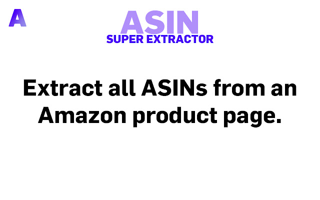 ASIN Super Extractor daripada kedai web Chrome untuk dijalankan dengan OffiDocs Chromium dalam talian