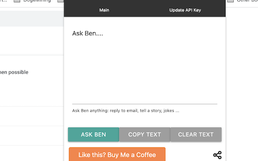 Ask Ben (Chat GPT) Anything AI  from Chrome web store to be run with OffiDocs Chromium online