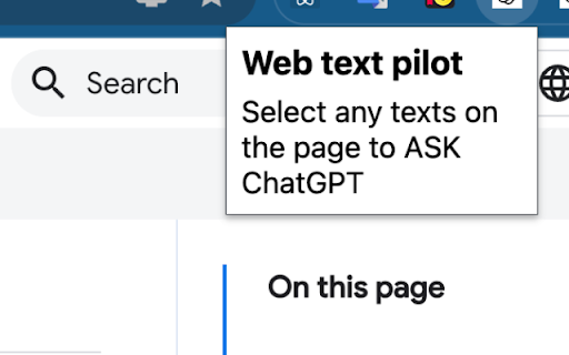 ASK GPT about paragraphs  from Chrome web store to be run with OffiDocs Chromium online