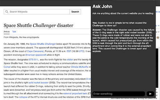 Ask John  from Chrome web store to be run with OffiDocs Chromium online
