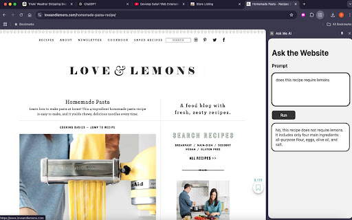 Ask Me AI  from Chrome web store to be run with OffiDocs Chromium online