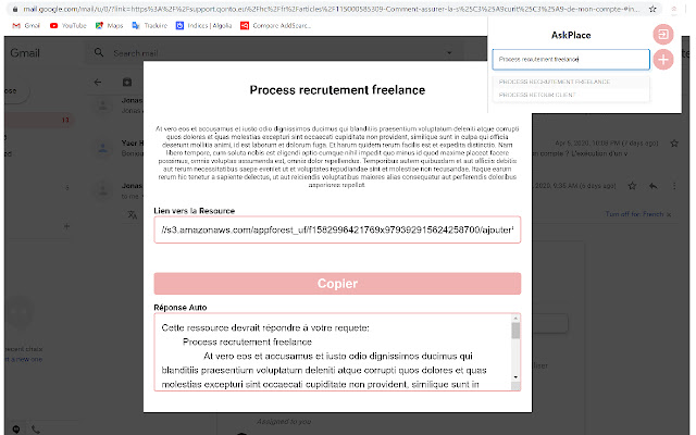AskPlace  from Chrome web store to be run with OffiDocs Chromium online