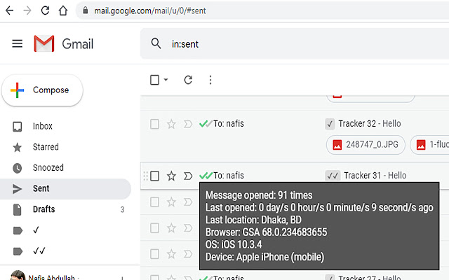 ASL Email Tracker  from Chrome web store to be run with OffiDocs Chromium online