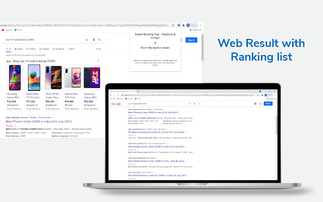 ASO  SEO Search Ranking  Keyword Tool  from Chrome web store to be run with OffiDocs Chromium online