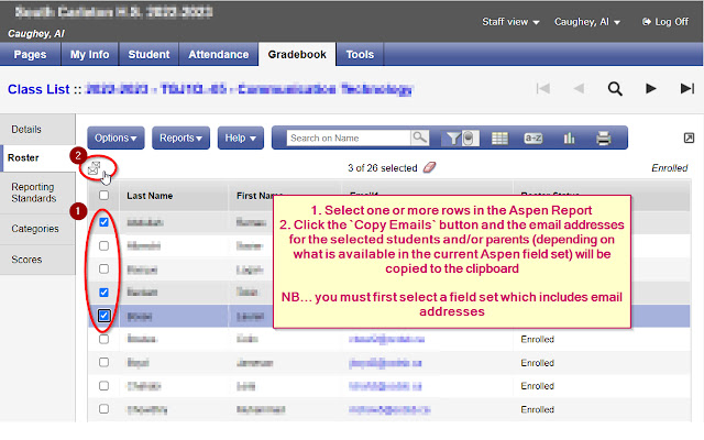 Aspen Attendance  Email Tweaks  from Chrome web store to be run with OffiDocs Chromium online