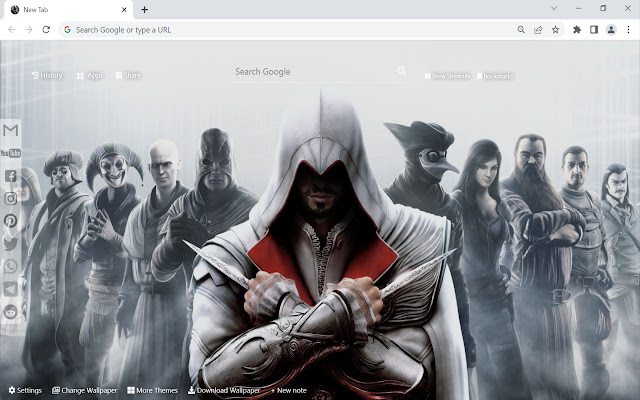 Hình nền Assassin's Creed từ cửa hàng Chrome trực tuyến sẽ được chạy với OffiDocs Chromium trực tuyến
