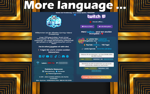 ASSOCIATION GAMING ISEROIS  from Chrome web store to be run with OffiDocs Chromium online