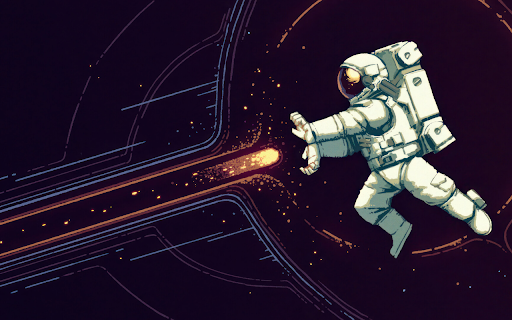 Astronaut Leap Through the Cosmic Portal  from Chrome web store to be run with OffiDocs Chromium online