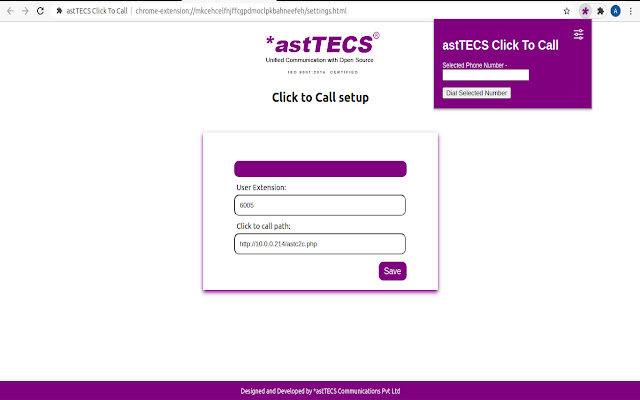 astTECS Click To Call  from Chrome web store to be run with OffiDocs Chromium online