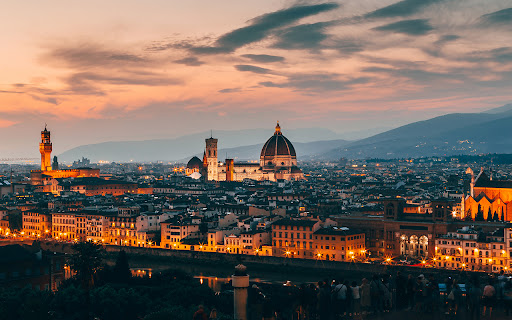 A stunning aerial shot of Florence  from Chrome web store to be run with OffiDocs Chromium online