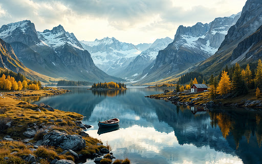 A stunning winter landscape unfolds  from Chrome web store to be run with OffiDocs Chromium online
