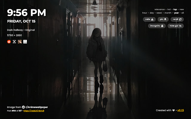 Atarashii (New) Tab Page  from Chrome web store to be run with OffiDocs Chromium online