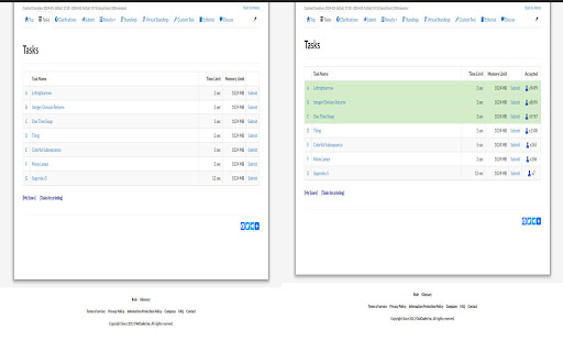 AtCoder Extension  from Chrome web store to be run with OffiDocs Chromium online