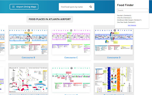 Atlanta Airport Food Finder  from Chrome web store to be run with OffiDocs Chromium online