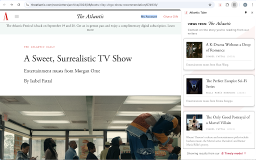 Atlantic Take  from Chrome web store to be run with OffiDocs Chromium online