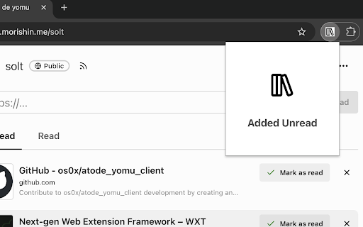 atode yomu client  from Chrome web store to be run with OffiDocs Chromium online