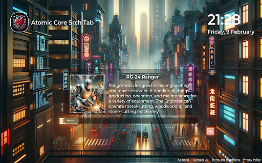 Atomic Core Srch Tab  from Chrome web store to be run with OffiDocs Chromium online