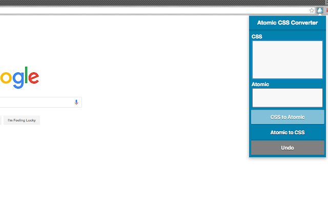 Atomic CSS Helper  from Chrome web store to be run with OffiDocs Chromium online